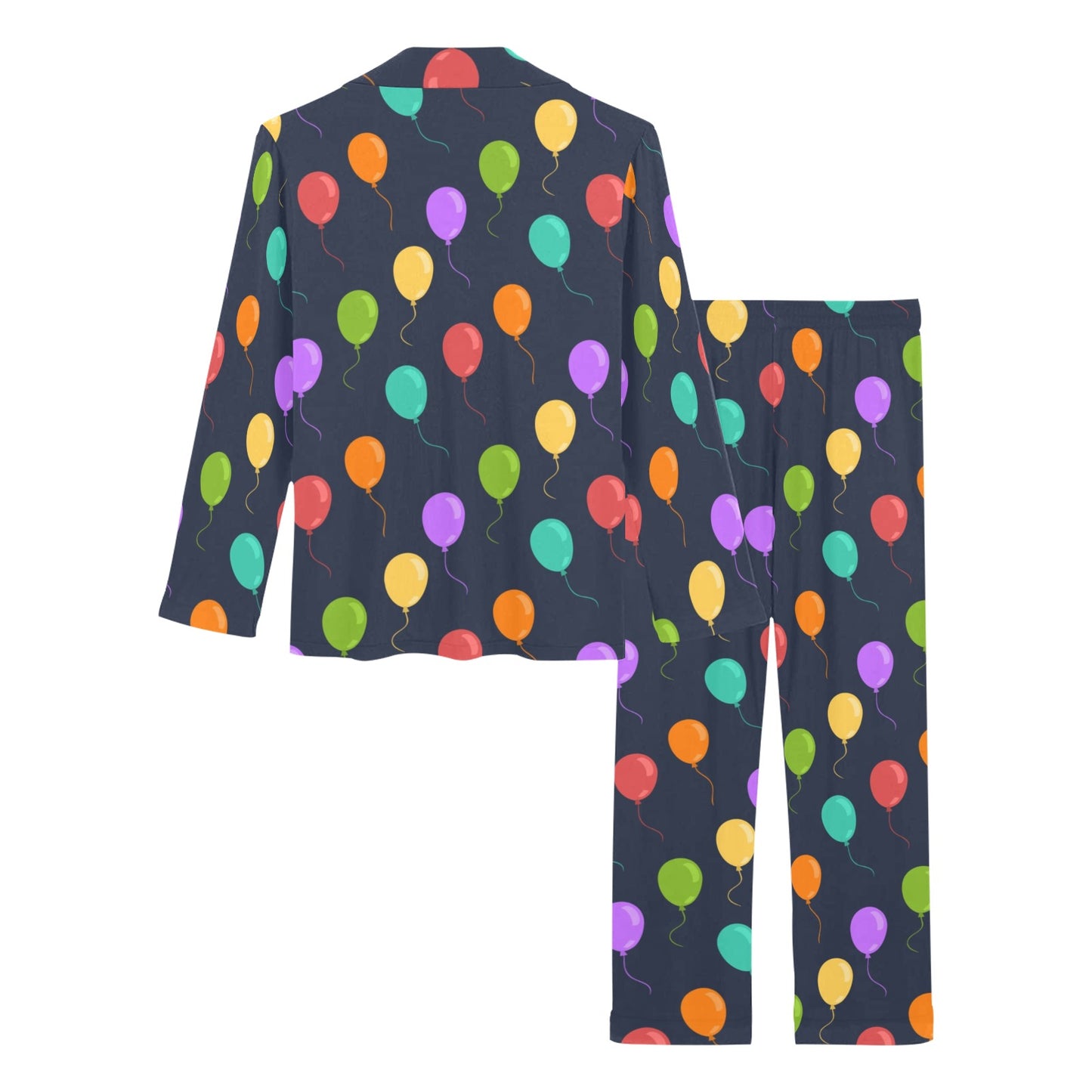 Ballon Colorful Pattern Print Design 03 Women's Long Pajama Set