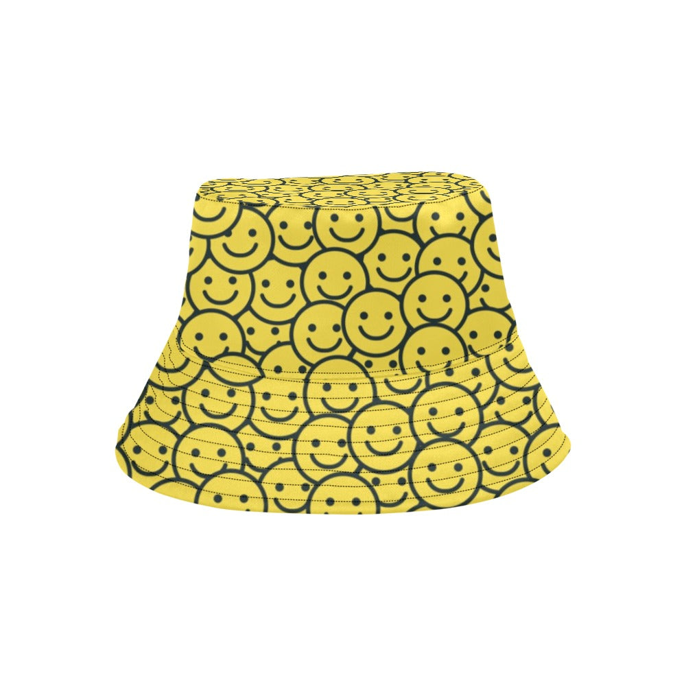 Smiley Face Emoji Print Design LKS302 Unisex Bucket Hat