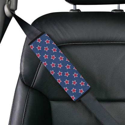 Star Red Blue Print Design LKS301 Car Seat Belt Cover