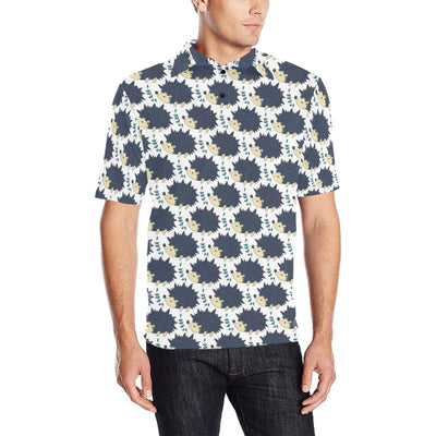 Hedgehog Print Design LKS401 Men Polo Shirt