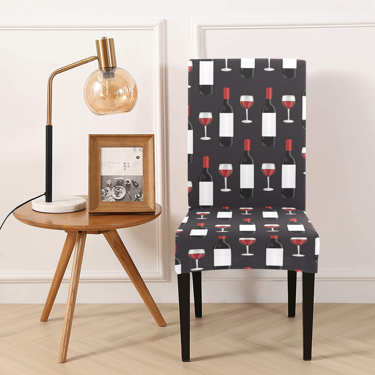 Wine Print Design LKS309 Dining Chair Slipcover