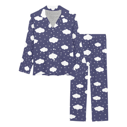 Cloud Pattern Print Design 03 Women's Long Pajama Set