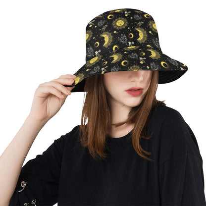 Sun Moon Print Design LKS301 Unisex Bucket Hat