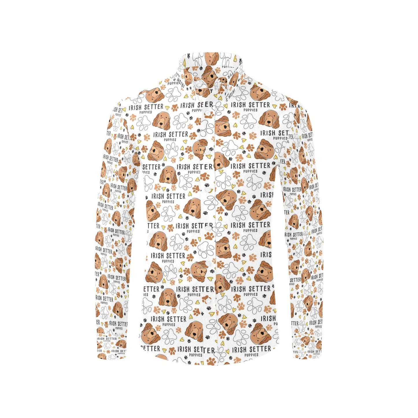 Setters Irish Print Design LKS301 Men's Long Sleeve Dress Shirt