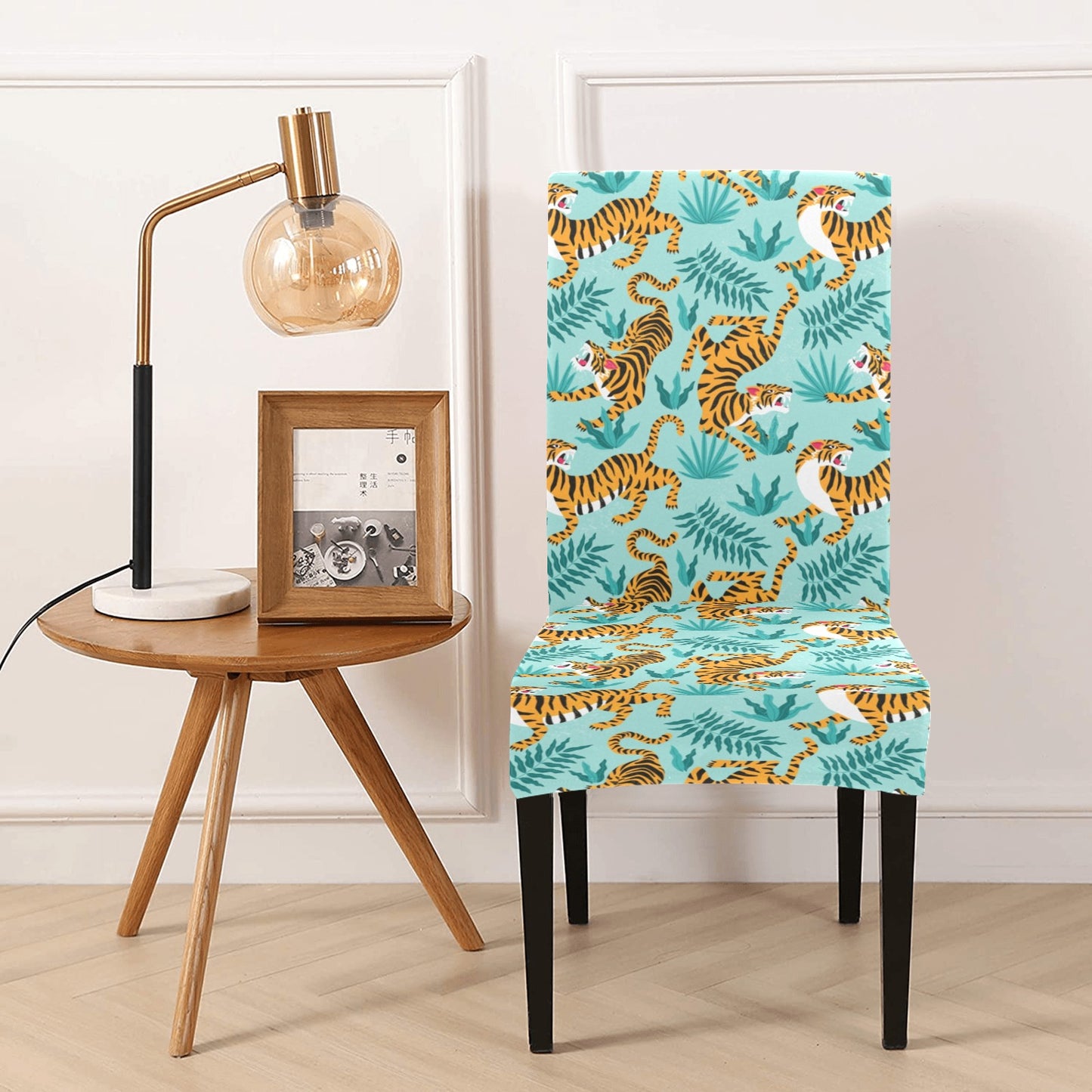 Tiger Print Design LKS304 Dining Chair Slipcover
