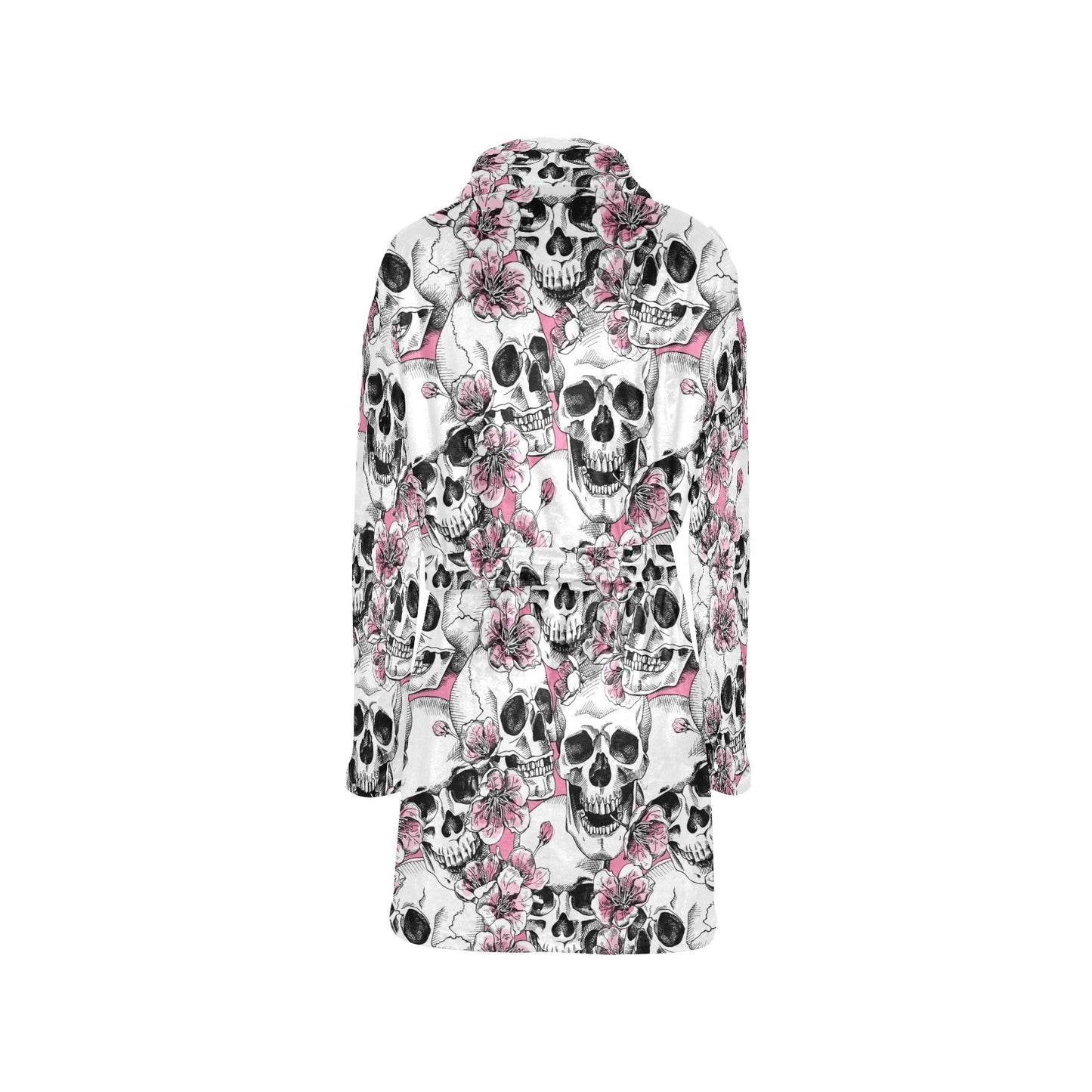 Cherry Blossom Pattern Print Design CB03 Women's Fleece Robe