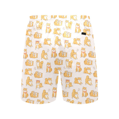Shiba Inu Print Design LKS308 Men's Swim Trunks Beach Shorts