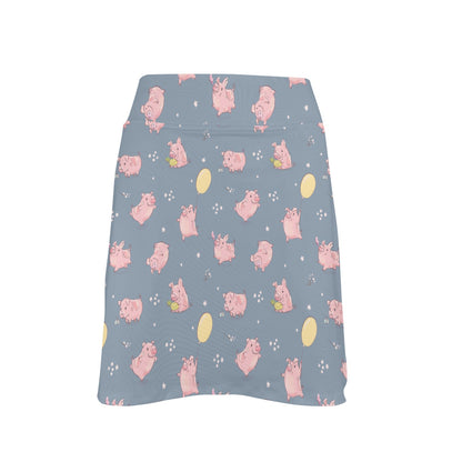 Pig Print Design LKS405 17" Golf & Pickleball Skort with Pockets