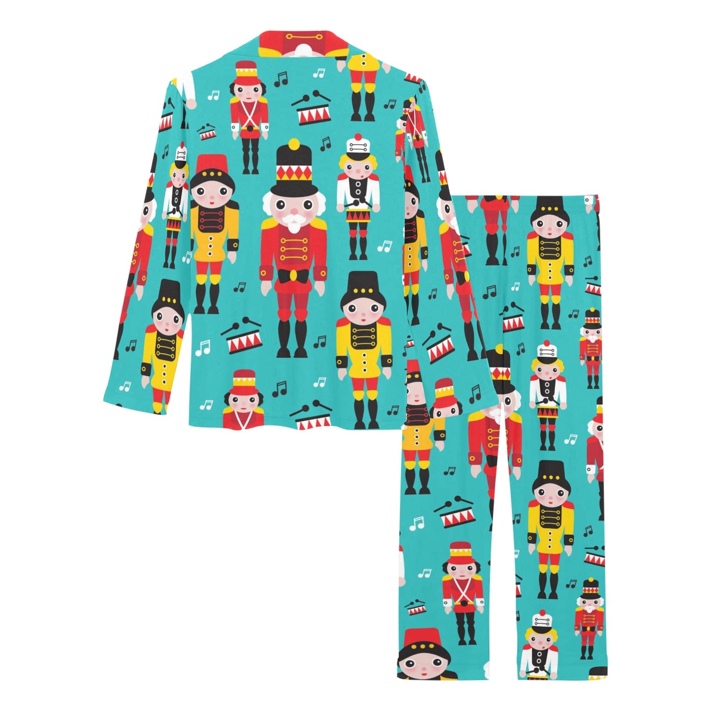Nutcracker Pattern Print Design A03 Women's Long Pajama Set