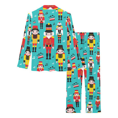 Nutcracker Pattern Print Design A03 Women's Long Pajama Set