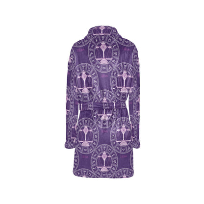 Libra Pattern Print Design 03 Women's Fleece Robe