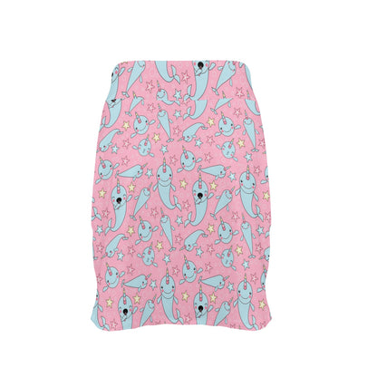 Narwhal Cartoon Cute Print 17" Golf & Pickleball Skort with Pockets