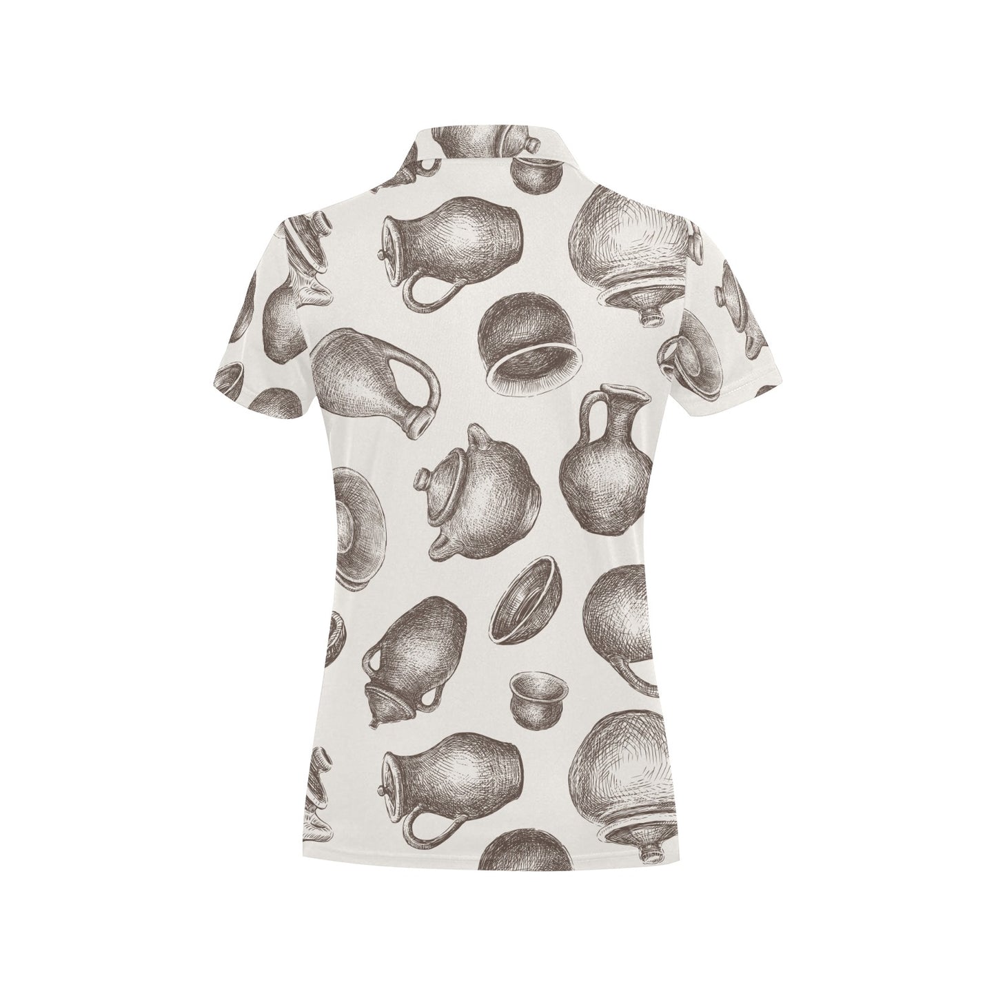 Pottery Pattern Print Design A01 Women's Polo Shirt