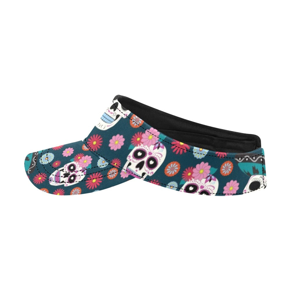 Sugar Skull Print Design LKS308 Unisex Sun Visor