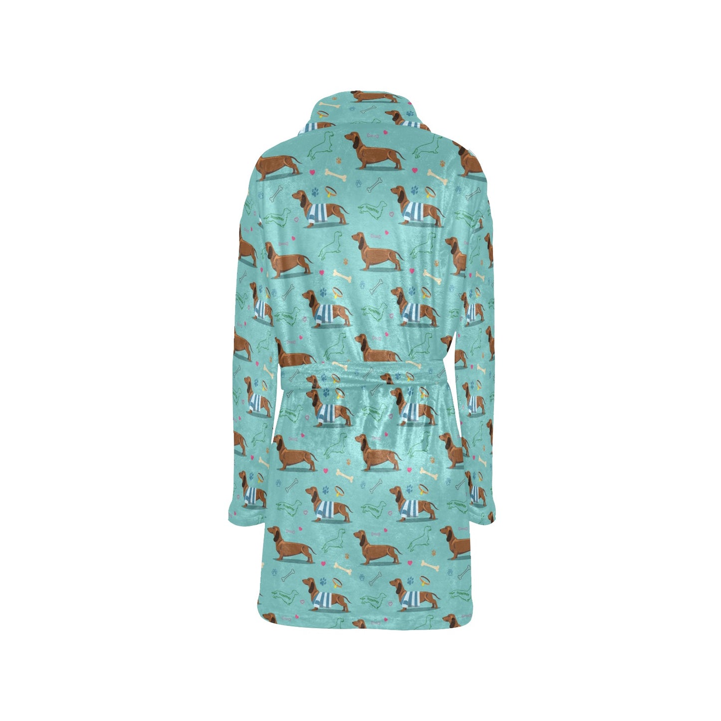 Dachshund Paw Decorative Print Pattern Women's Fleece Robe