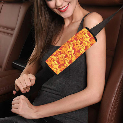 Hibiscus Summer Print Design LKS302 Car Seat Belt Cover