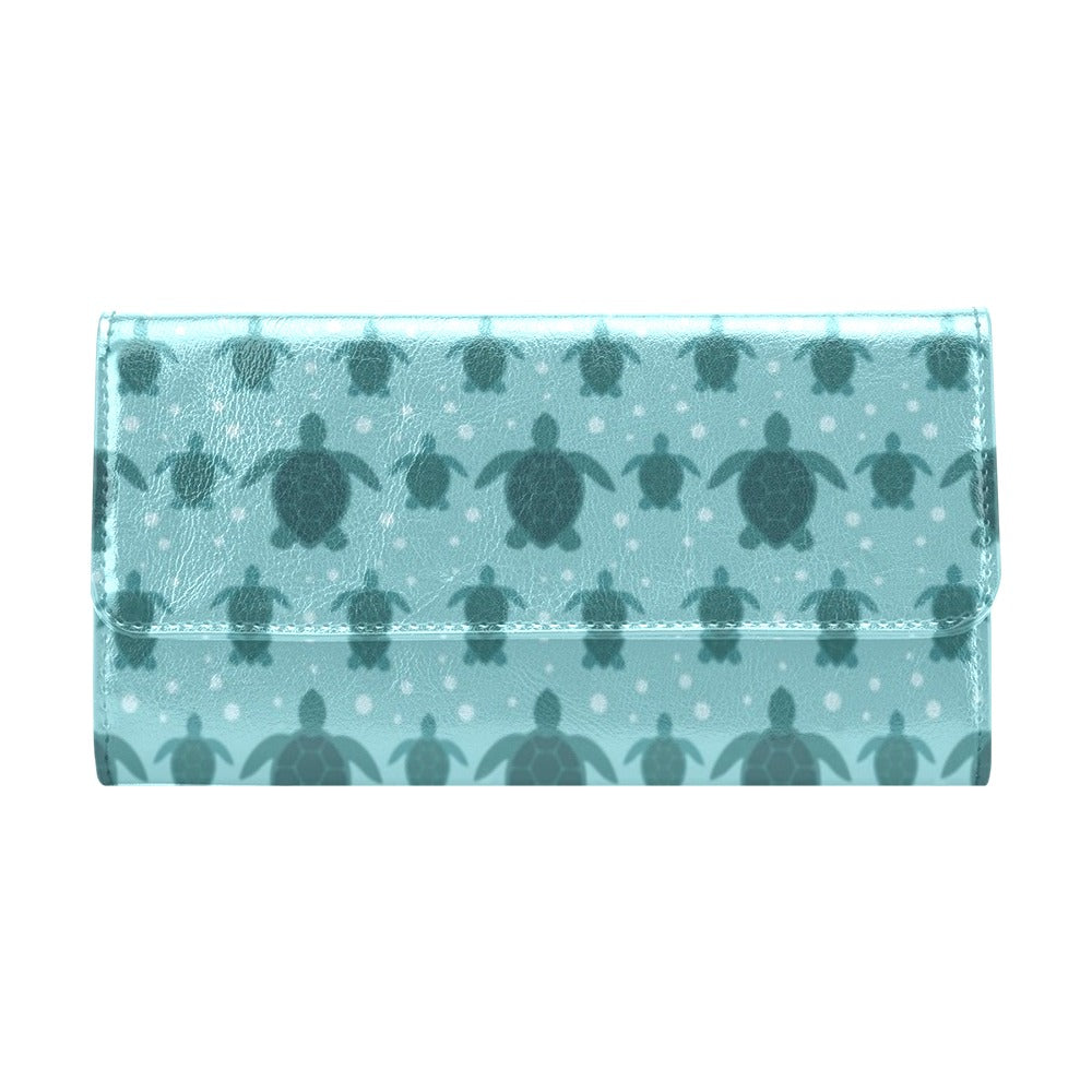Sea Turtle Print Design LKS305 Women's Trifold Wallet