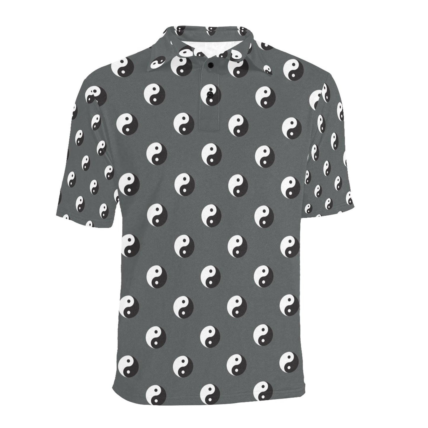 Yin Yang Print Design LKS303 Men Polo Shirt