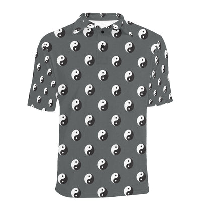 Yin Yang Print Design LKS303 Men Polo Shirt