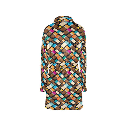 Chocolate Pattern Print Design 02 Women's Fleece Robe