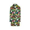 Hibiscus With Butterfly Print Design LKS305 Women's Fleece Robe