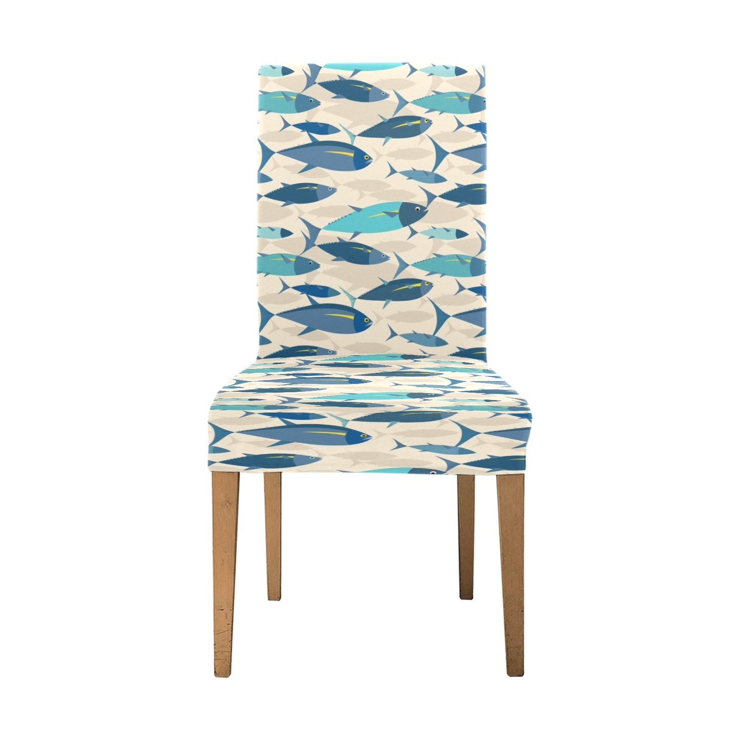 Tuna Fish Print Design LKS302 Dining Chair Slipcover