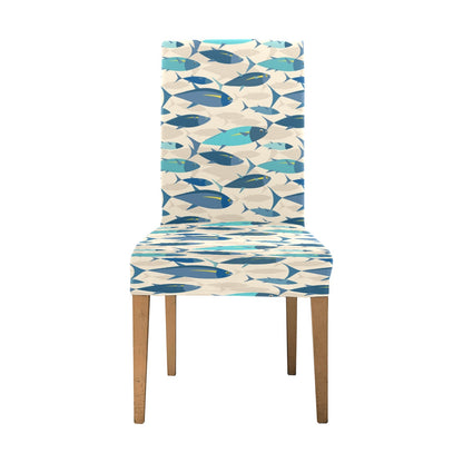 Tuna Fish Print Design LKS302 Dining Chair Slipcover