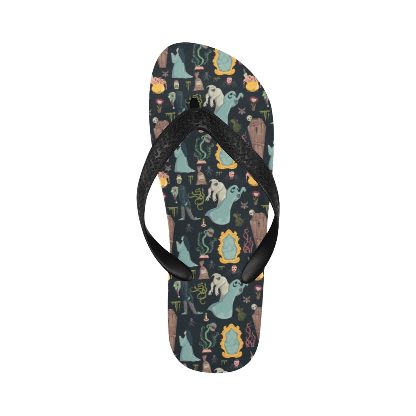 Creepy Print Design LKS303 Flip Flops