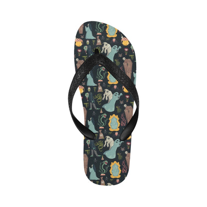Creepy Print Design LKS303 Flip Flops