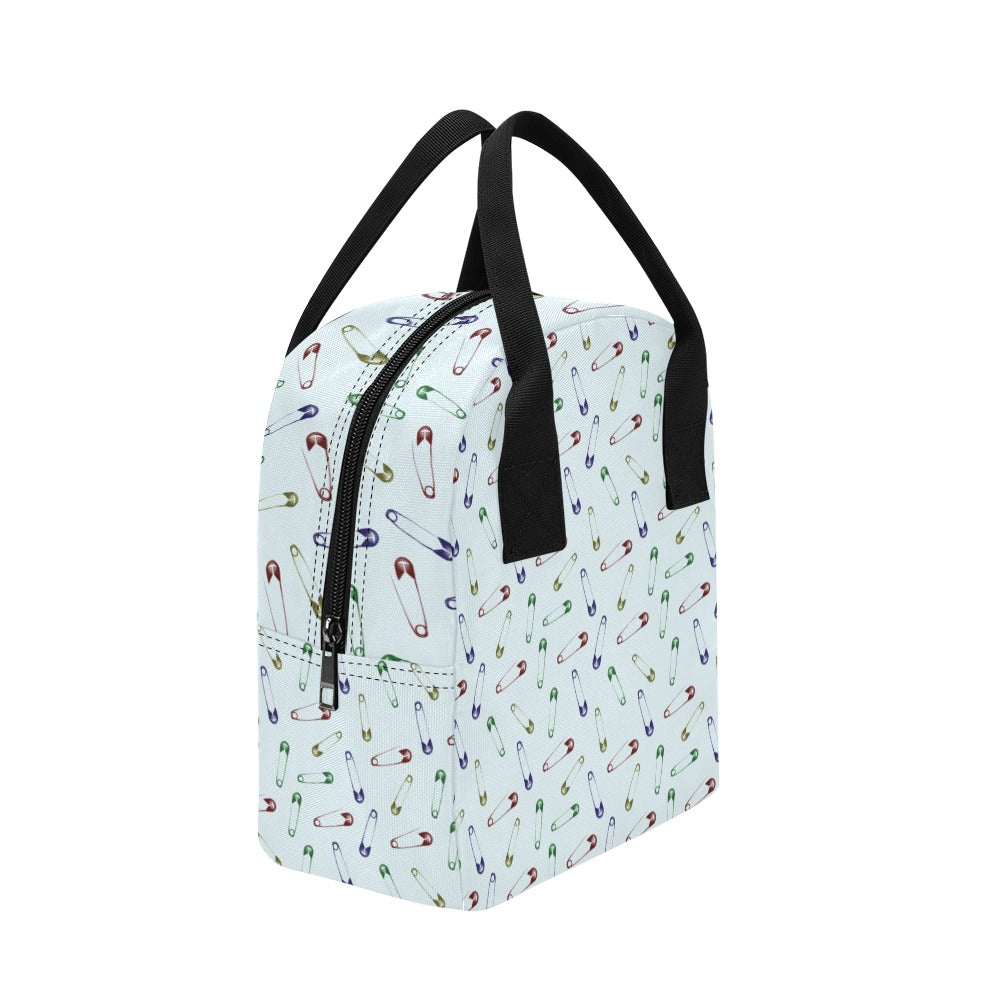 Safety Pin Print Design LKS303 Insulated Lunch Bag