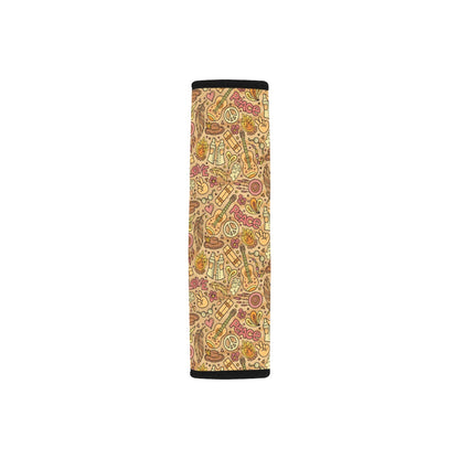 Hippie Print Design LKS305 Car Seat Belt Cover