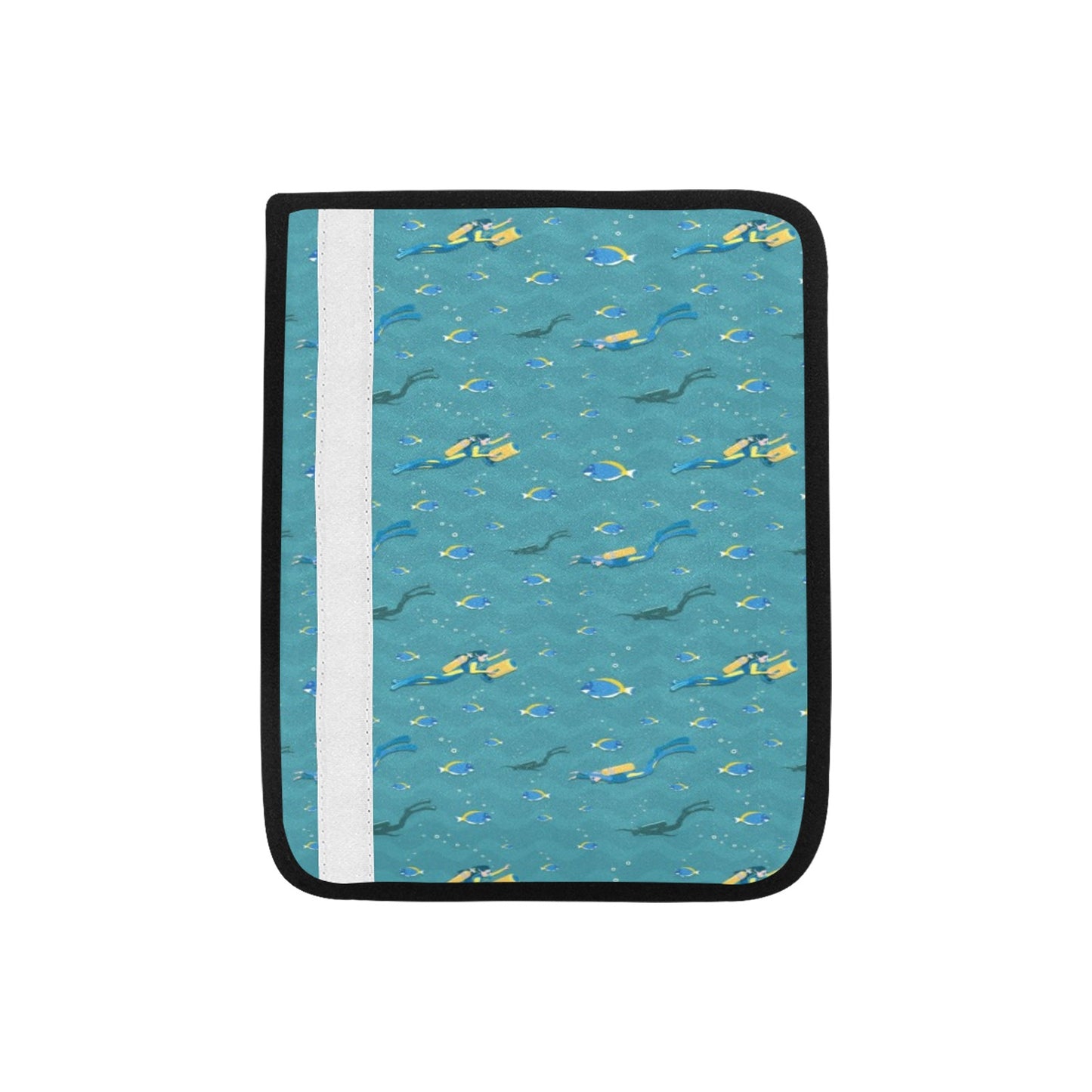 Scuba Driving Pattern Print Design LKS306 Car Seat Belt Cover
