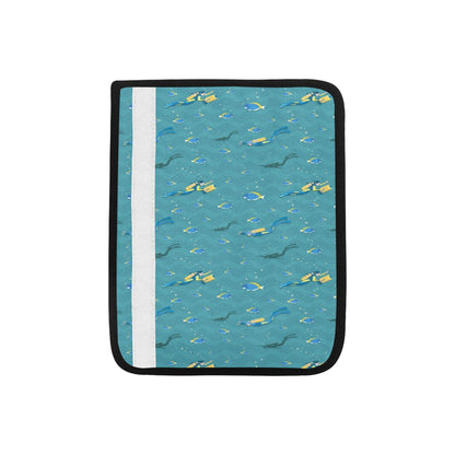 Scuba Driving Pattern Print Design LKS306 Car Seat Belt Cover