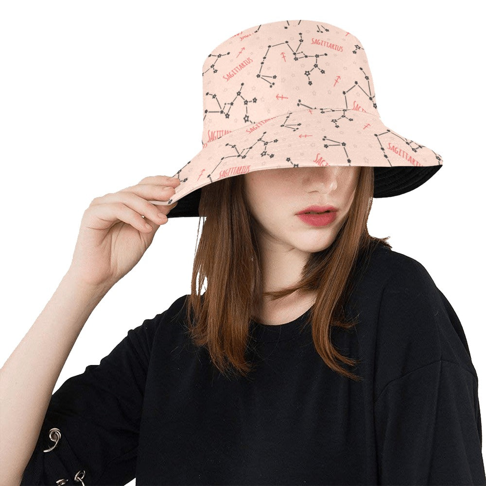 Sagittarius Star Print Design LKS302 Unisex Bucket Hat