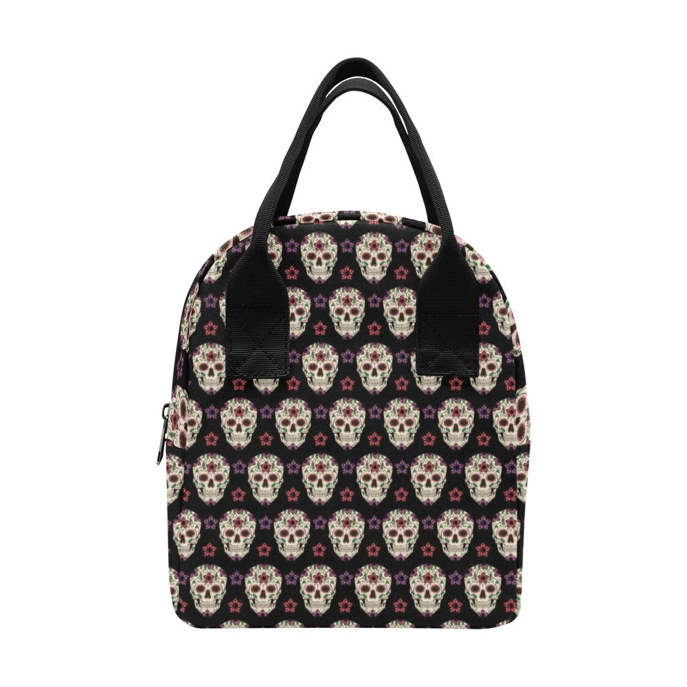 Sugar Skull Print Design LKS304 Insulated Lunch Bag