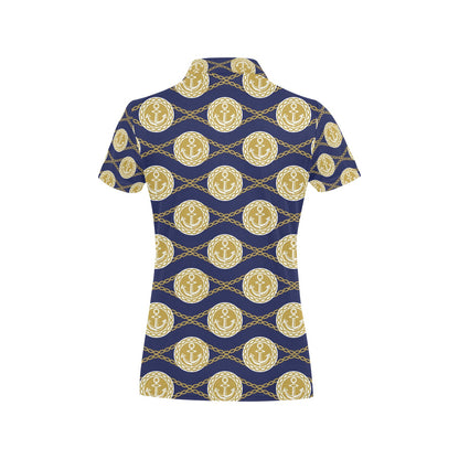 Anchor Luxury Pattern Women's Polo Shirt