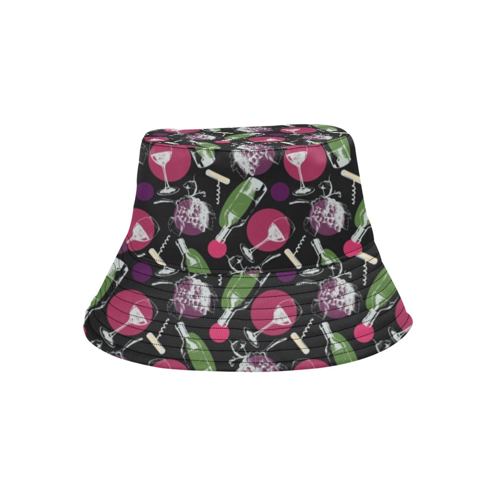 Wine Print Design LKS307 Unisex Bucket Hat