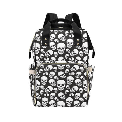 Skull Print Design LKS301 Diaper Bag Backpack