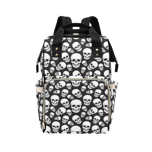 Skull Print Design LKS301 Diaper Bag Backpack