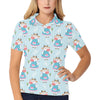 Cattle Happy Pattern Print Design 03 Women's Polo Shirt