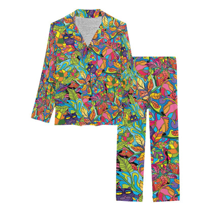 Trippy Print Design LKS301 Women's Long Pajama Set