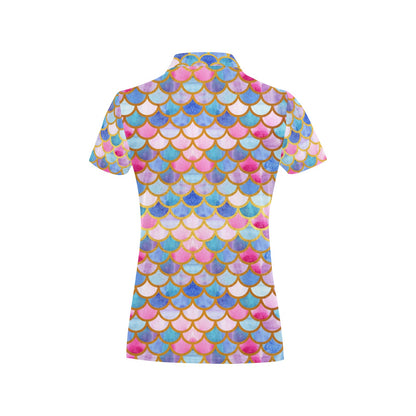 Scales Print Design LKS401 Women's Polo Shirt