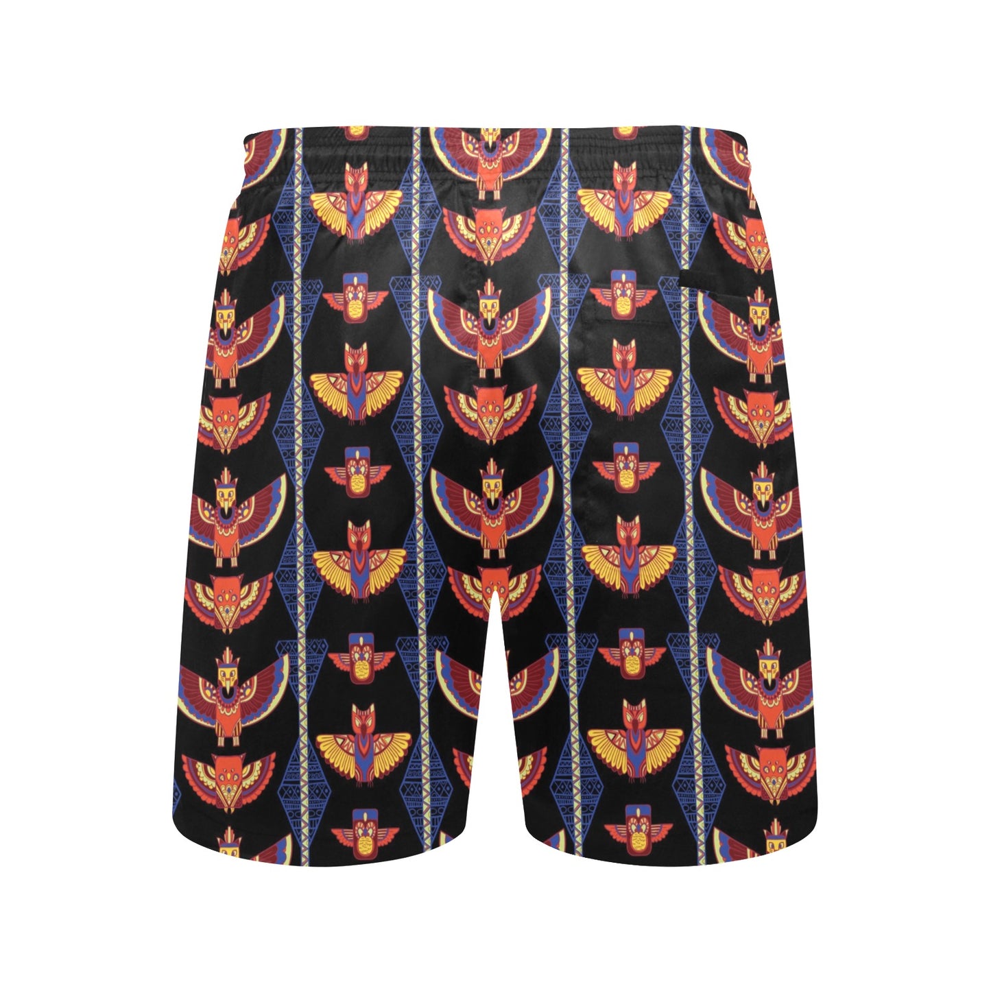 Totem Print Design LKS301 Men's Swim Trunks Beach Shorts
