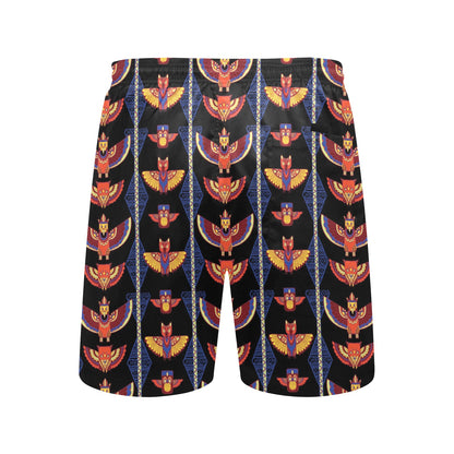 Totem Print Design LKS301 Men's Swim Trunks Beach Shorts
