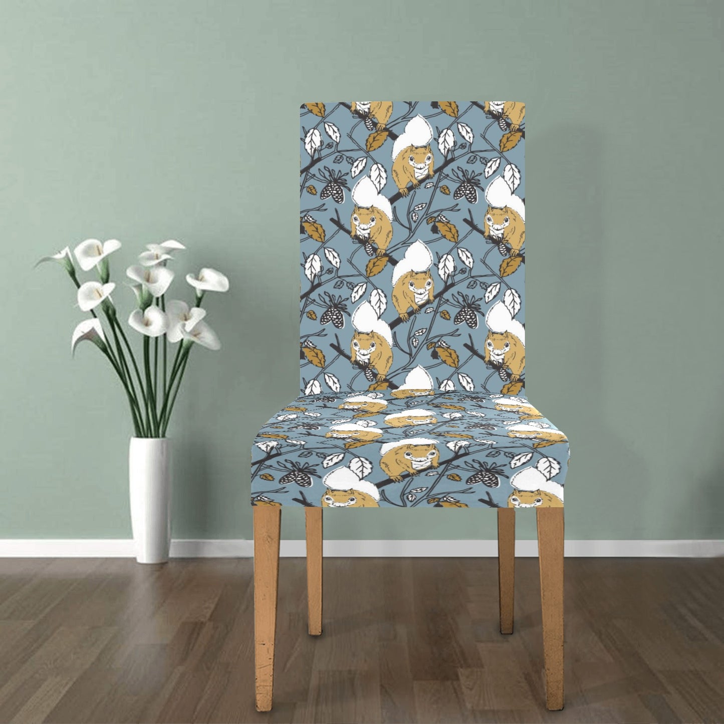 Squirrel Print Design LKS305 Dining Chair Slipcover