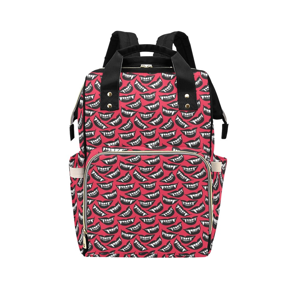 Vampire Lips Print Design LKS305 Diaper Bag Backpack
