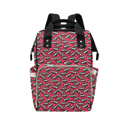 Vampire Lips Print Design LKS305 Diaper Bag Backpack