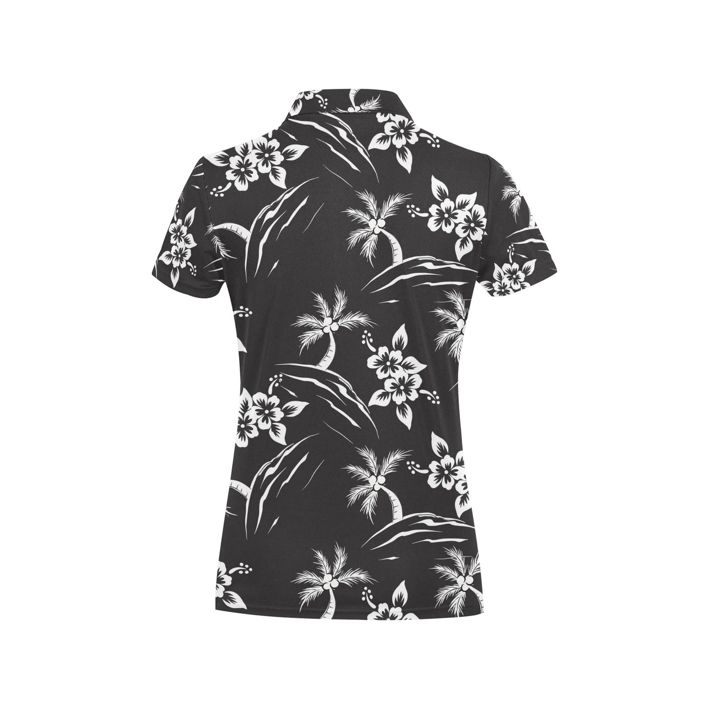 Palm Tree Pattern Print Design PT02 Women's Polo Shirt