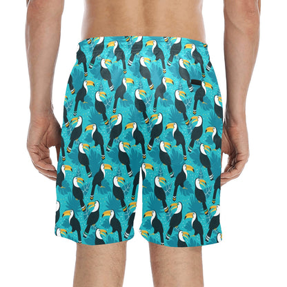 Toucan Parrot Pattern Print Men's Swim Trunks Beach Shorts