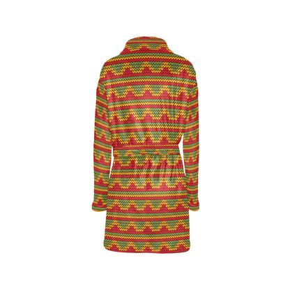 Rasta Reggae Color Print Women's Fleece Robe